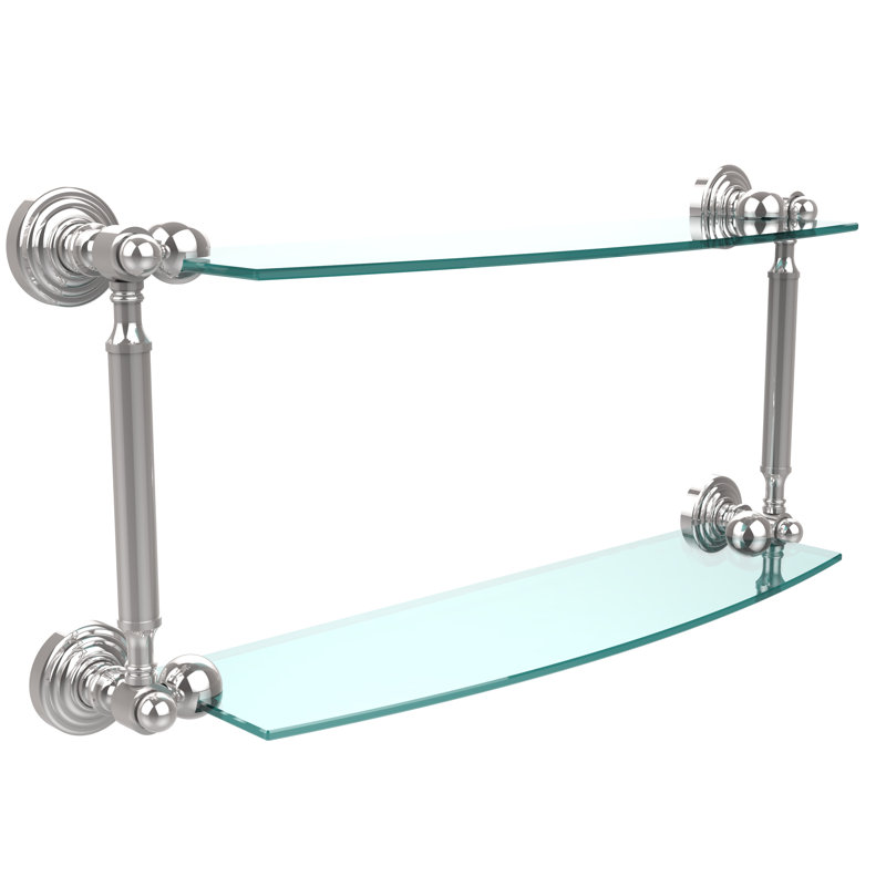 Beresford 2 Piece Tiered Shelf, 22" W x 8.5" H, Polished Chrome