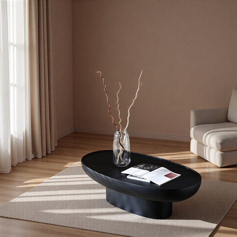 Table basse nordique de style crème minimaliste noir