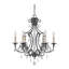 Lustre traditionnel / classique à 6 lumières de style bougie avec détails en cristal Aricin