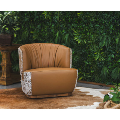 Pivot en cuir véritable de 33,56 po de largeur supérieure en cuir véritable