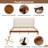 King Size Solid Dry Bamboo Wood 12 Inch Platform Bed, With 48" Upholstered High Headboard, Easy Assembly