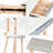 Dressing Table Set With Adjustable LED Light Mirror, 1 Drawer, Padded Stool And Free Cosmetics Organizer