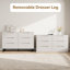 6 commodes pour la chambre à coucher, commode de 47,2 po de largeur, armoire à tiroirs verticale autoportante avec rangement, commode en bois-1394583139