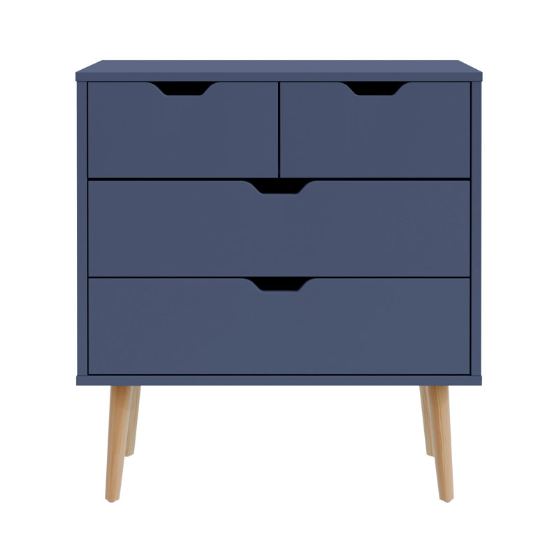 Neymar 60cm W 4 - Drawer Chest of Drawers, Nightshadow Blue