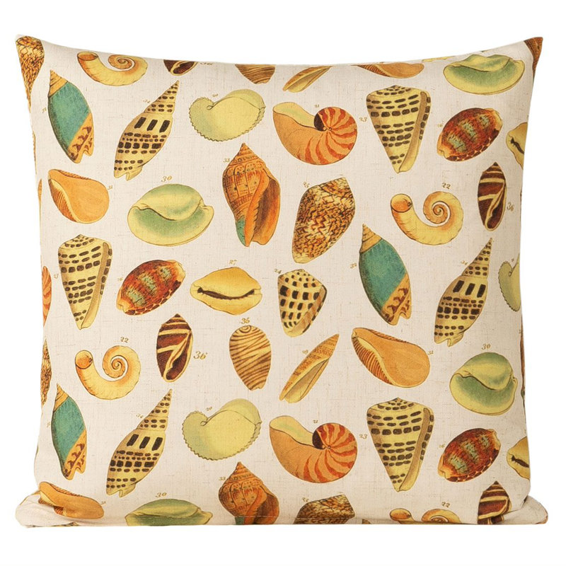 Beachcomber Seashell Print Throw Pillow, 29" x 29"