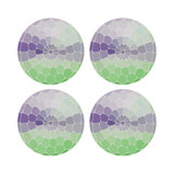 Mosaico Vegan Leather Round Pebble Placemat