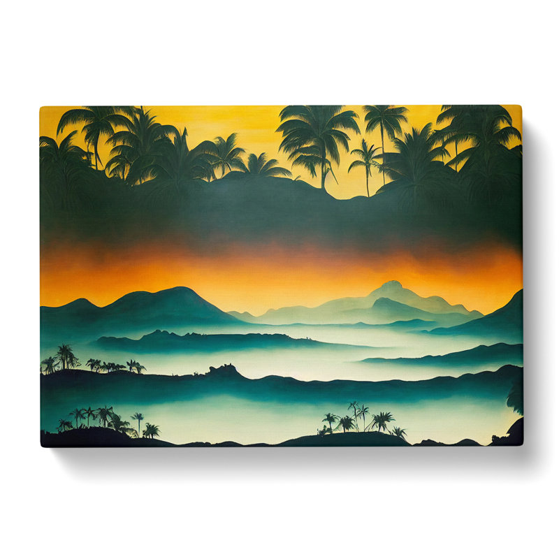Tropical Mountain Landscape - Wrapped Canvas, 50cm H x 76cm W x 3cm D