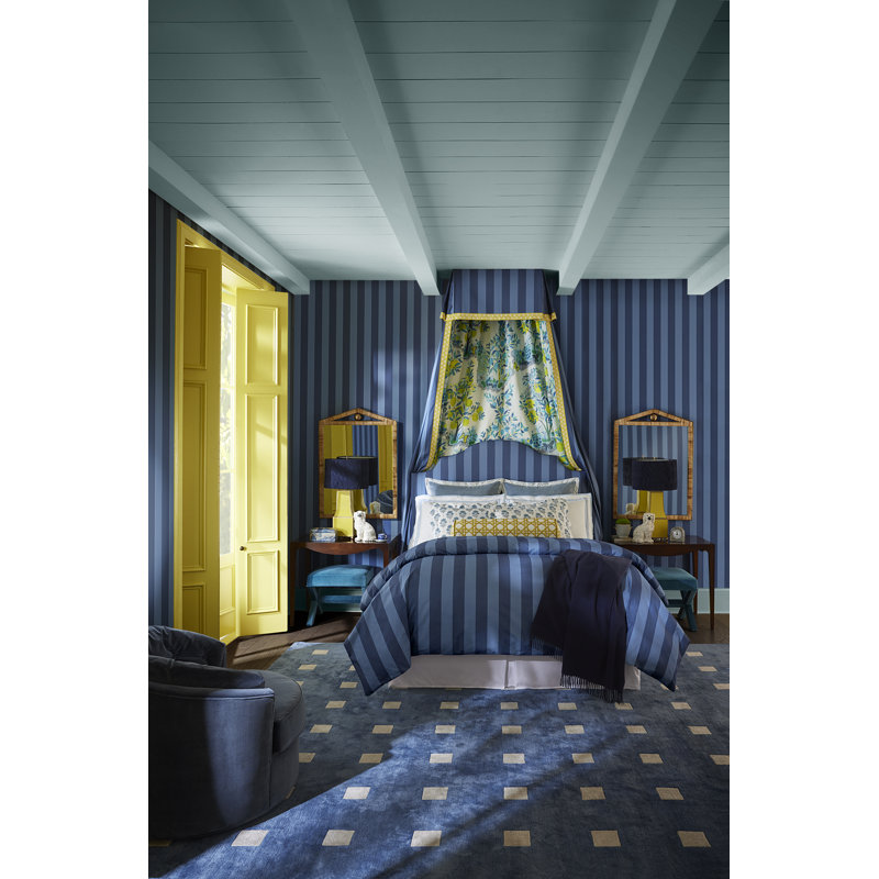Citrus Garden Sheer Fabric, Blue