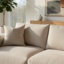 Canapé Becy avec 2 coussins, chenille moelleuse ivoire, accoudoirs épais de 91 pouces-129099745
