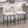 Jenie Upholstered 26.4'' Boucle/Linen Counter Stool with Metal Frame