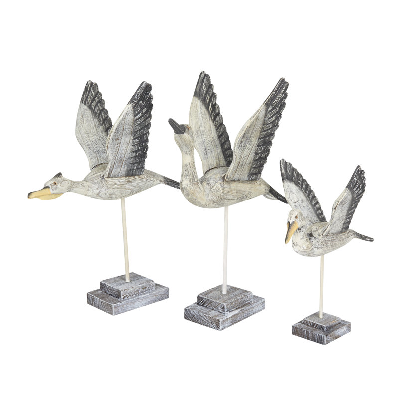 Galindo Animals Figurines & Sculptures, Gray/White