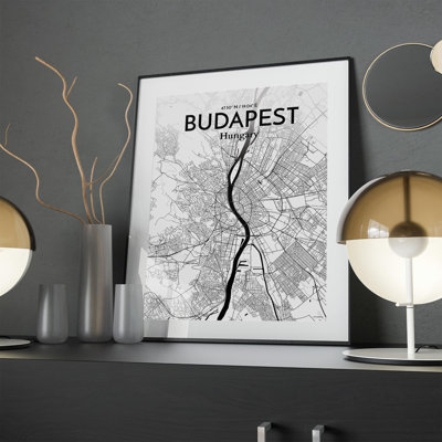 Carte de la ville de Budapest, impression