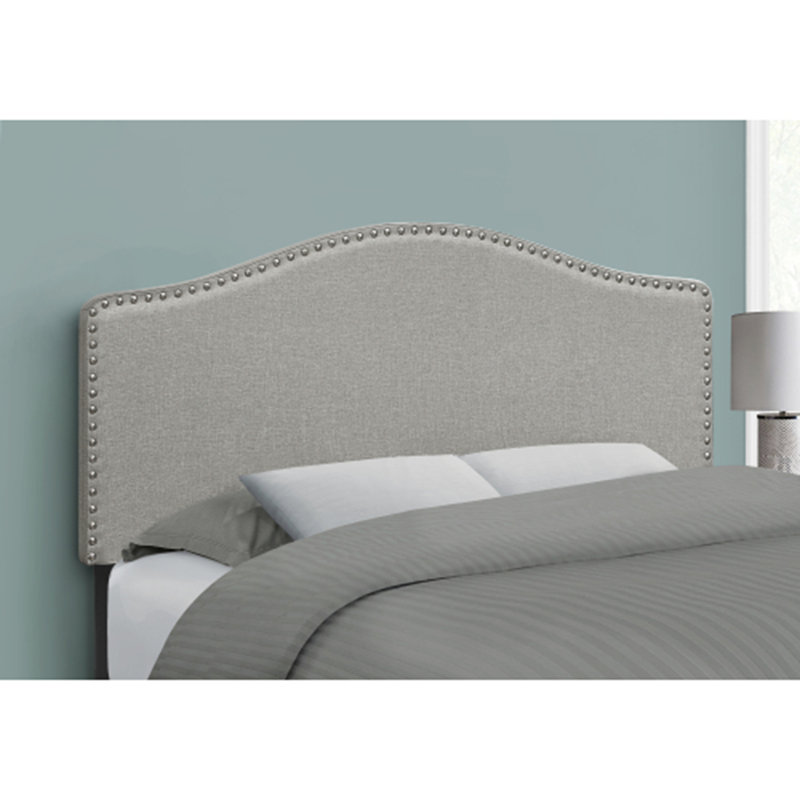 Bed, Headboard Only, Bedroom, Upholstered, Linen Look, Transitional, Grey, Full / Double