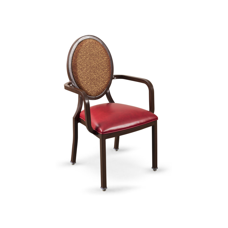 Chaise avec accoudoirs Ameline en rouge