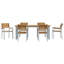 7 Piece Garden Dining Set Metal