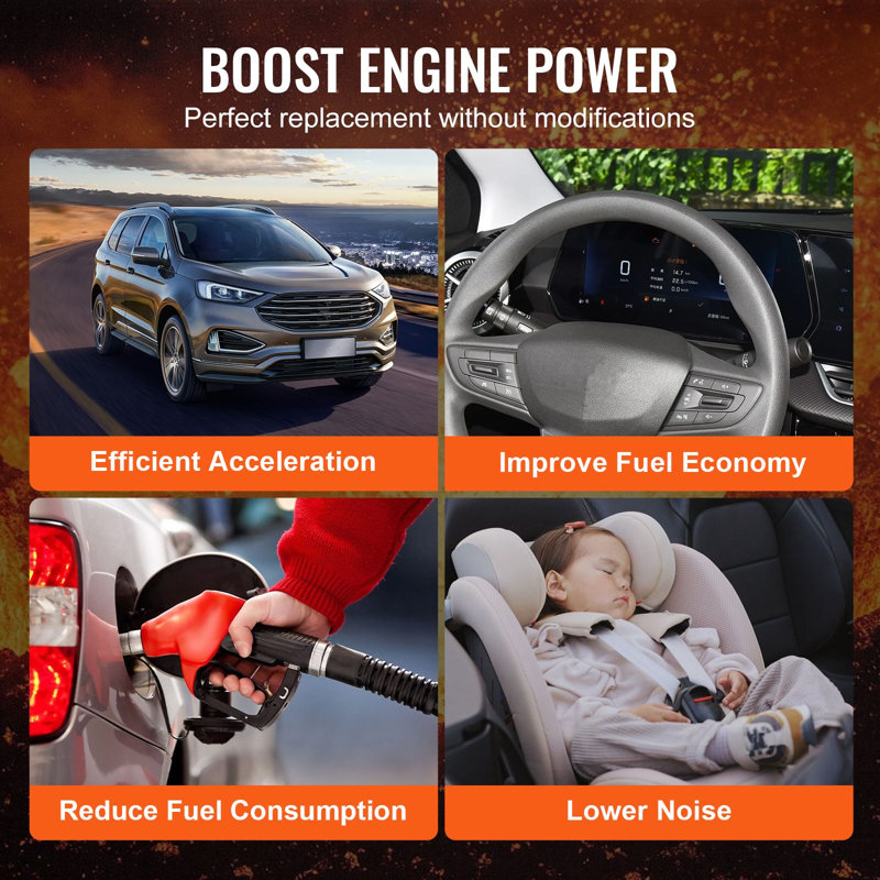 Turbo Turbocharger with Gasket Kit, Turbo Charger Replacement for Car Engines, Compatible with 2.5L-6.0L Engine Displacements, Heat Resistance Engine Turbocharger with K418 Alloy Impeller