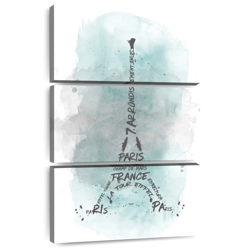 Lilie Tour Eiffel en turquoise, H 32 po x l 20 po