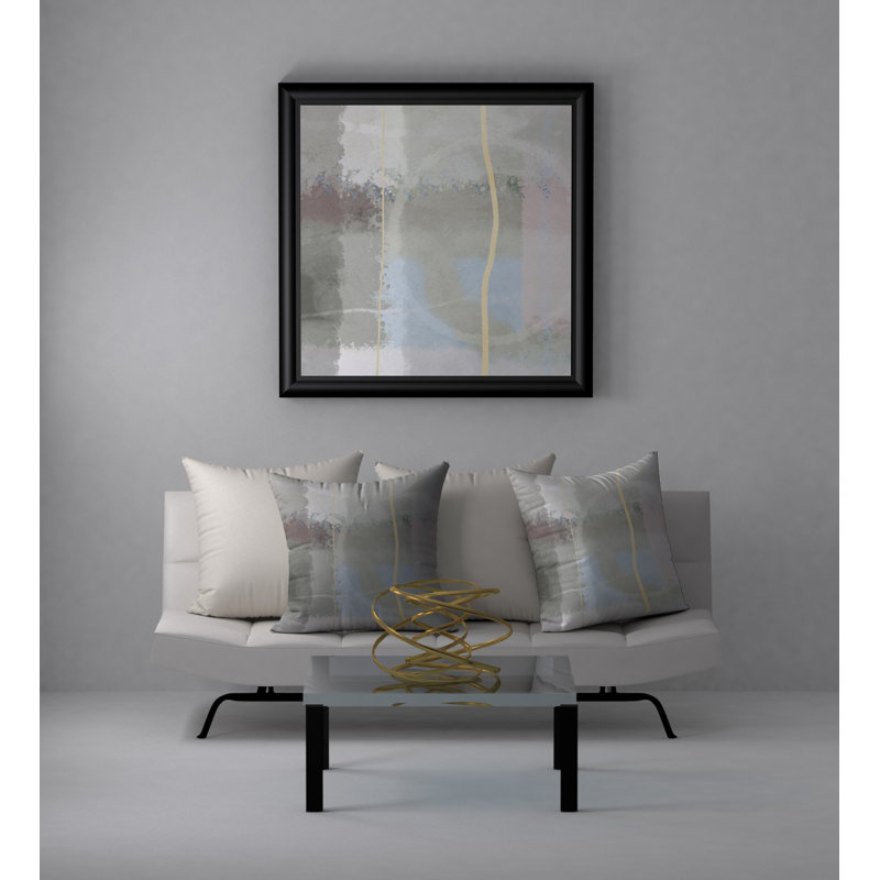 Abstract Throw Pillow, 18" H x 18" W