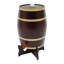 Baril de vin en bois de pin 15L / 3,96 gallons avec base et robinet, baril de vin de table rétro pour bar à domicile et réception-132063267