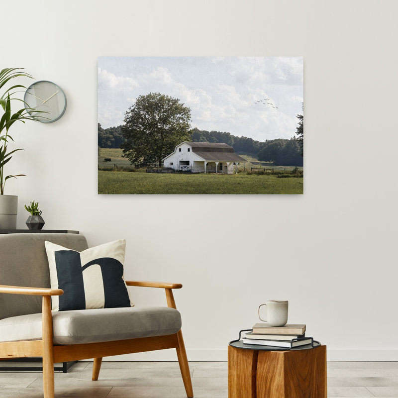Branche perdue, ferme, abstrait, vache, nature, architecture, art, H 24 po x l 36 po