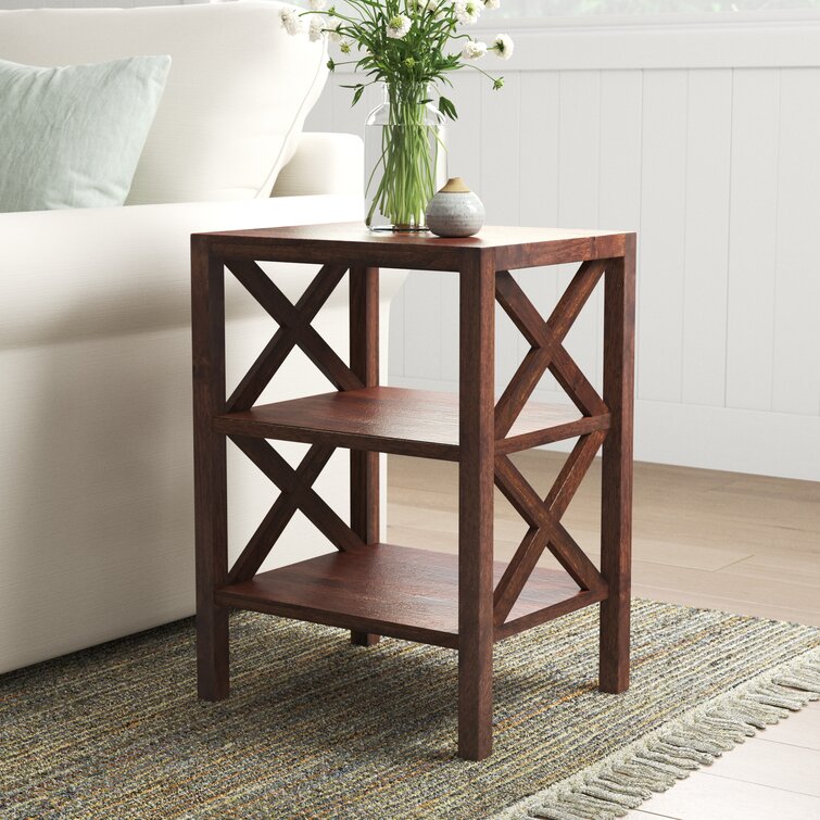 Yosaira Solid Wood End Table