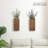 Wood Wall Planter Set Of 2, Wood Wall Pocket For  Flowers, Indoor Wood Hanging Vase, Modern Farmhouse Wall Decor For Eucalyptus Stems Decorations