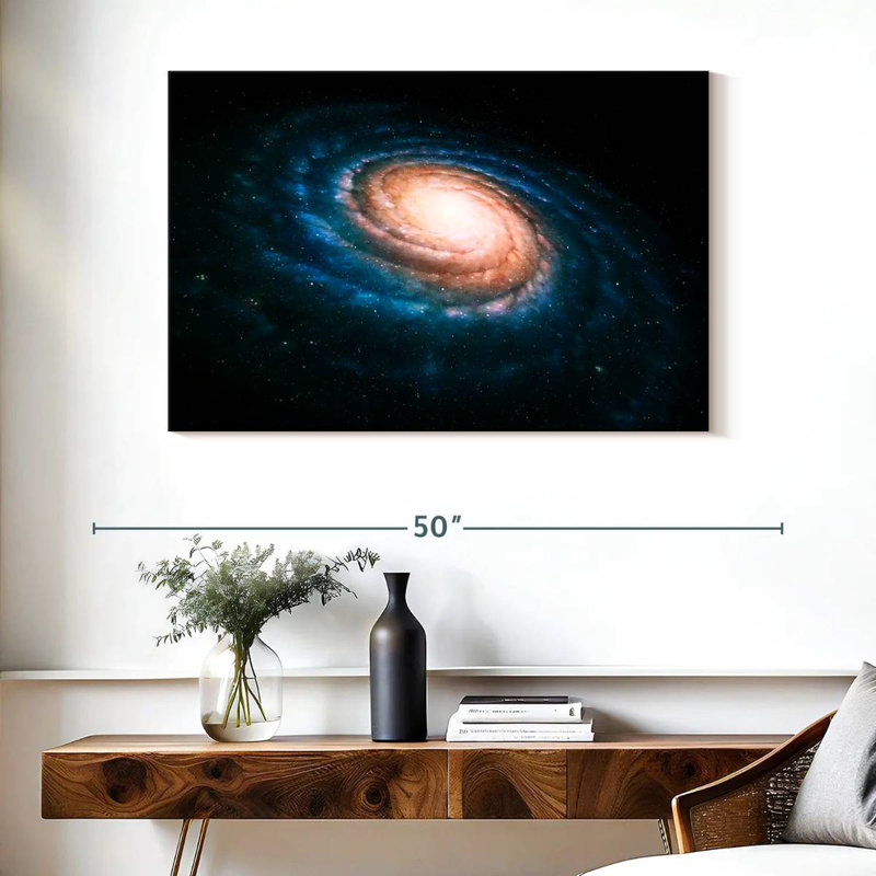 Oberle Spiral Shaped Galaxy, 26" H x 39" W