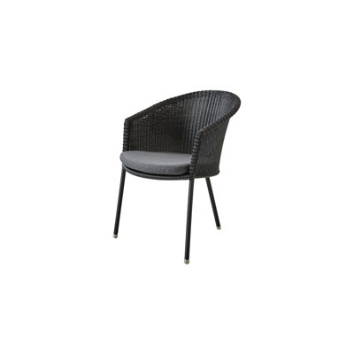 Trinity Patio Dining Armchair with Gray/White/Light Gray Cushion