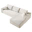 Canapé modulaire Boneless de 107 po avec méridienne en forme de L, canapé modulaire moderne à assise profonde, canapé rembourré pour la chambre à coucher du salon, aucun assemblage requis (tissu en velours côtelé moelleux)-1995821770-1995821783