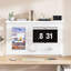 Metal Pegboard Desk Organizer With Dual Monitor Stand