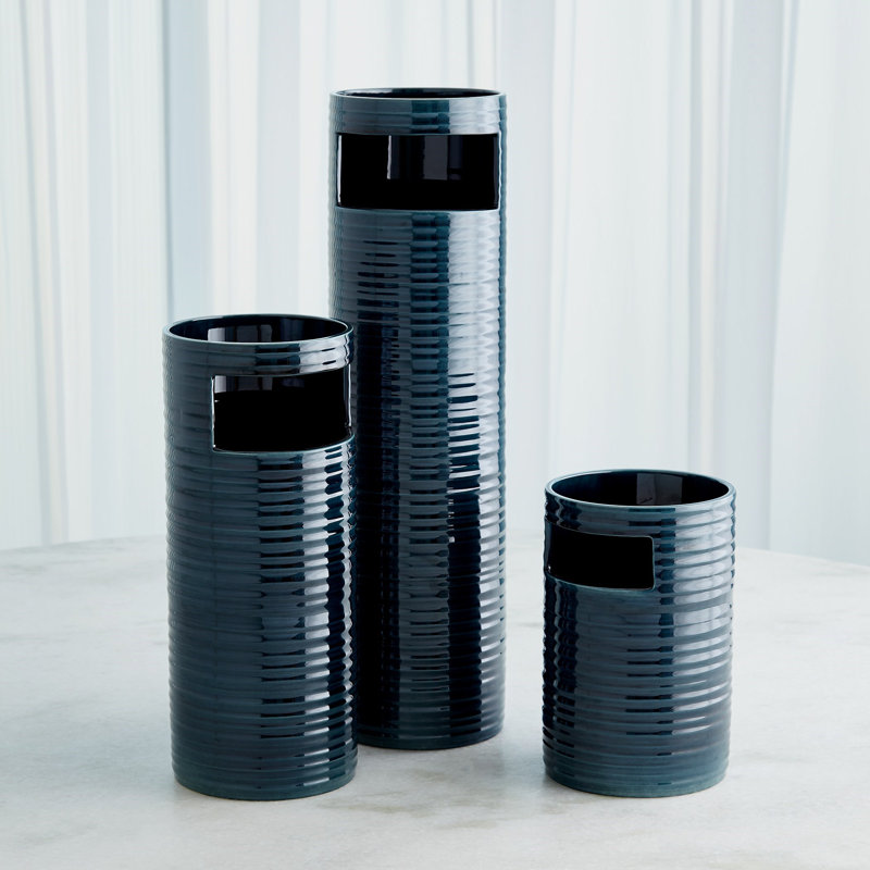 Earthenware Table Vase, 14" H x 6" W x 6" D