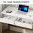 47.2" W White & Gold Computer Desk with USB Porting, 2 Drawers - Home Office & Bedroom-1823698416-1825336944