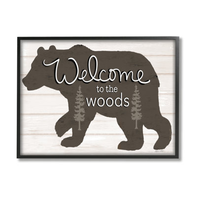 " Welcome To The Woods Cabin Sign " by Annie LaPoint