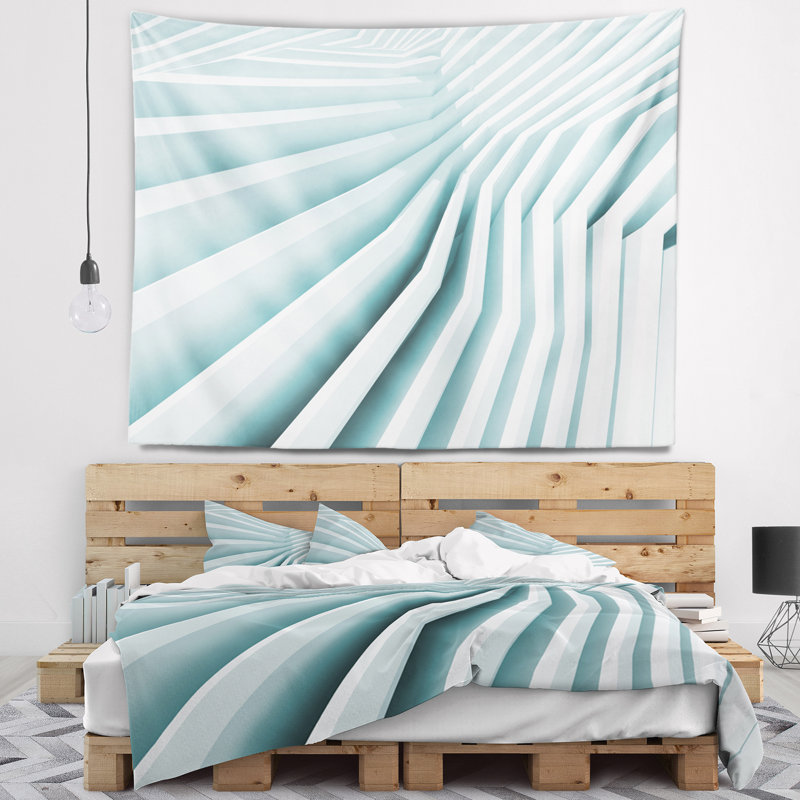 Tapisserie Vagues Fractal Architecture 3D, H 32 po x l 39 po