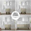 Meuble-lavabo rustique de l 30 po x P 20 po avec comptoir en marbre et miroir - fermeture en douceur, fabrication de matériaux, options de rangement abondantes disponibles et revêtement à finition grattée de 28 po, beaucoup d'espace
