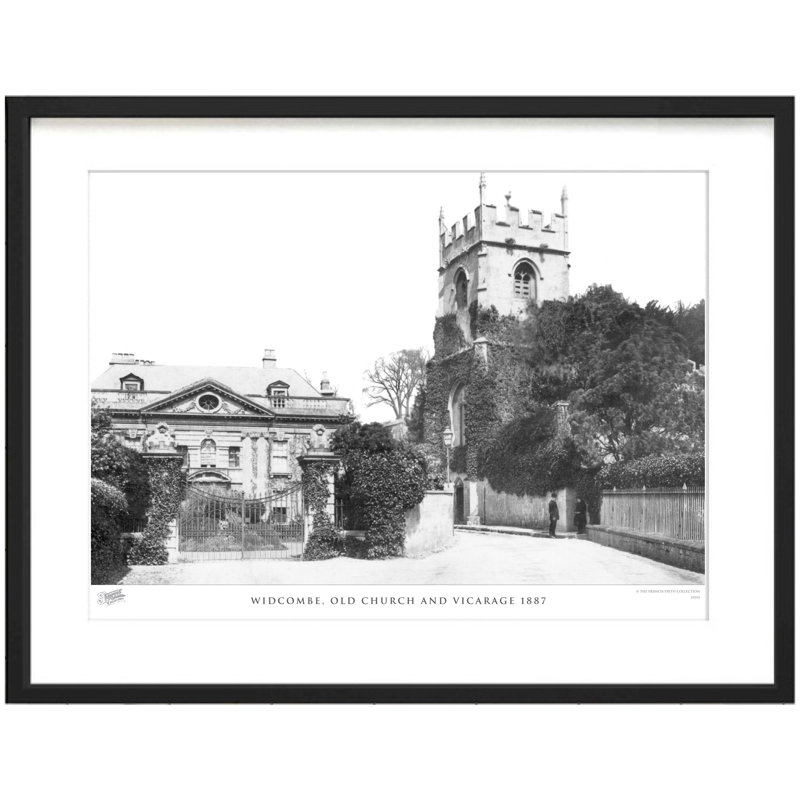 Widcombe, Old Church And Vicarage 1887 - Single Picture Frame Print, 40cm H X 50cm W x 2cm D