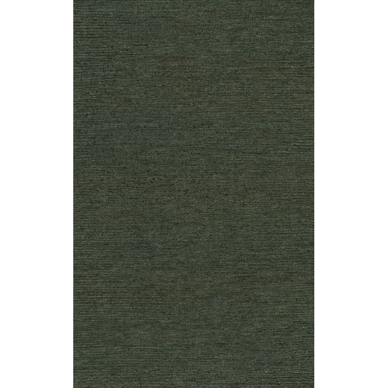 Griffin Rustic Farmhouse Woven Jute Solid Green Rug, Rectangle 3' x 5'