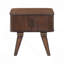 Table de bout avec rangement 1pc et finition noyer
