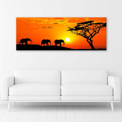 Panorama of the Savannah in Africa - Wrapped Canvas Art Print