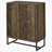 Rustic Oak and Gunmetal 4-Shelf Accent Cabinet-954095046