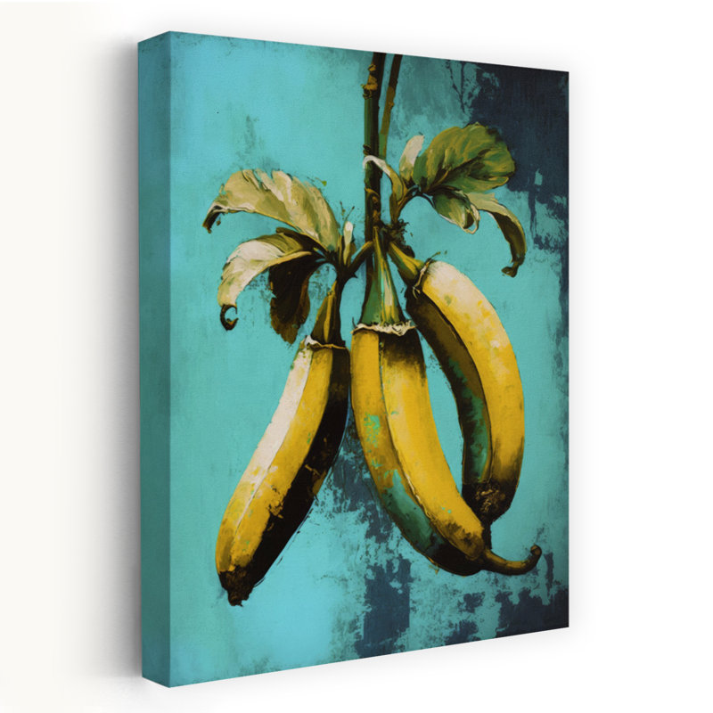 «Banana Blues», reproduction d'art moderne de paysage rétro moderne, H 48 po x l 32 po