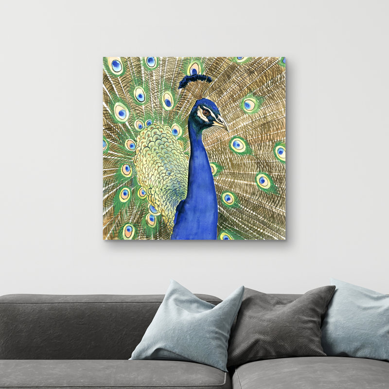 Peacock - 32"x32" art on canvas