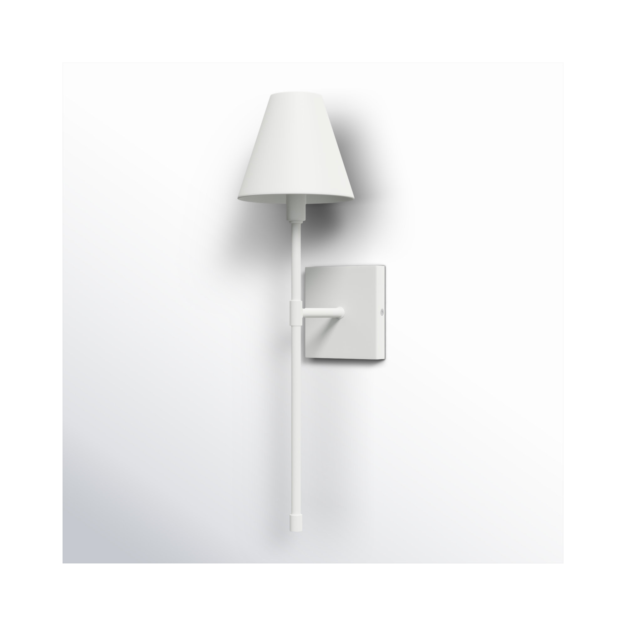 Avonia 1-Light Steel Hardwired Wall Sconce, White