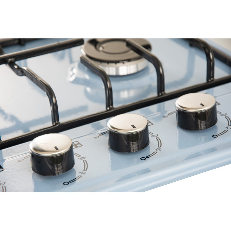 Plaque de cuisson à gaz 4 brûleurs 23,7 po ABBA, Bleu