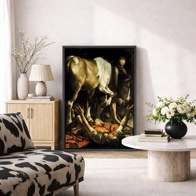 «Conversion of Saint Paul», œuvre d'art dramatique biblique, impression sur toile encadrée, H 36 po x l 24 po x 1,5 po