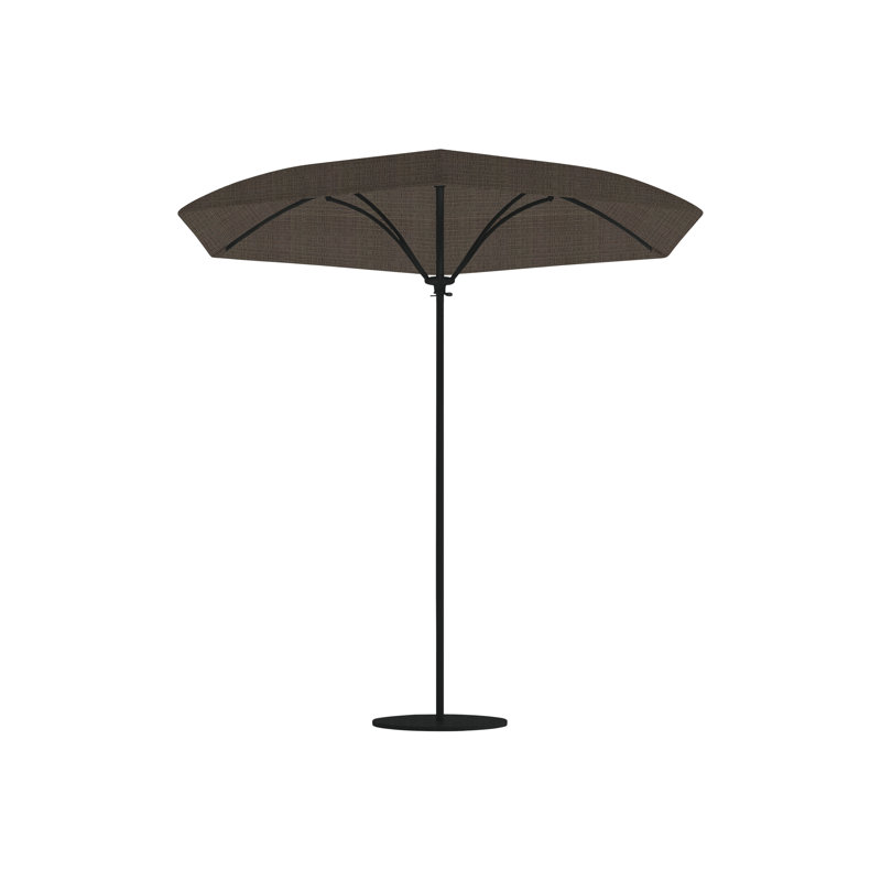 Parasol de marché Trace 9 pi 2 po, Ouverture manuelle, Obsidienne, Mia II