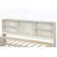 Cadre de lit simple avec tablettes latérales, deux tiroirs et port USB intégré pour couleur blanc crème-565114613