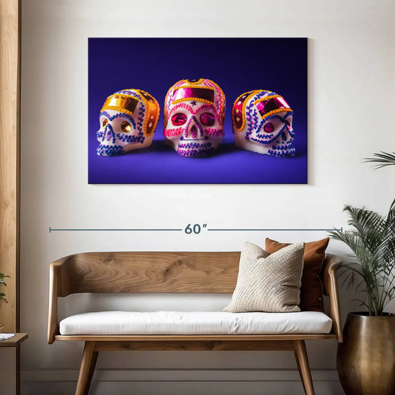 Jour des Morts, Sugar Skulls, H 30 po x l 45 po