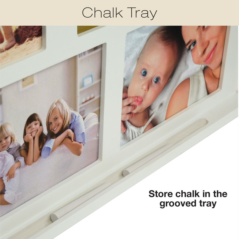 Sahron Picture Frame with Mat, White
