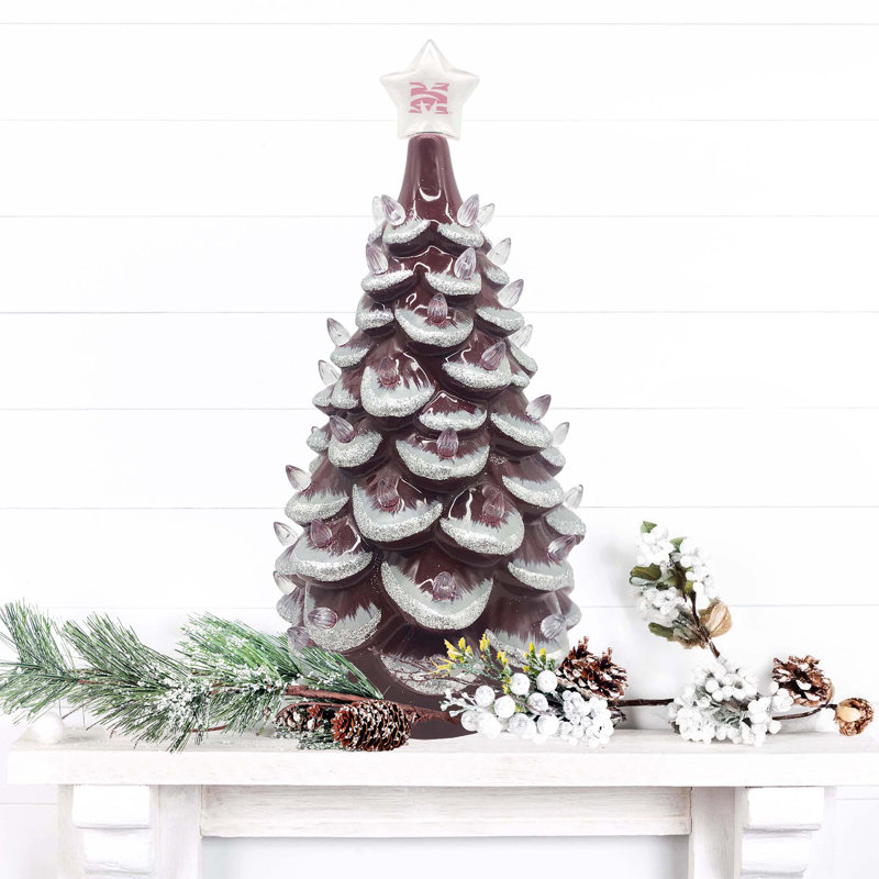 Arbre en céramique NCAA College Spirit, Maroon Tigers de Morehouse